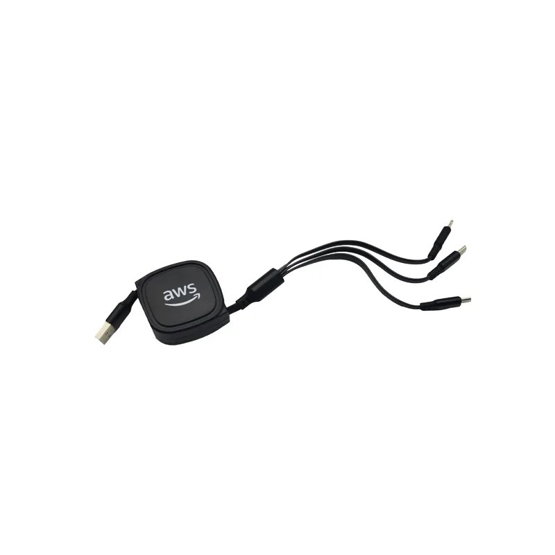 Retractable USB 3 in 1 Cable