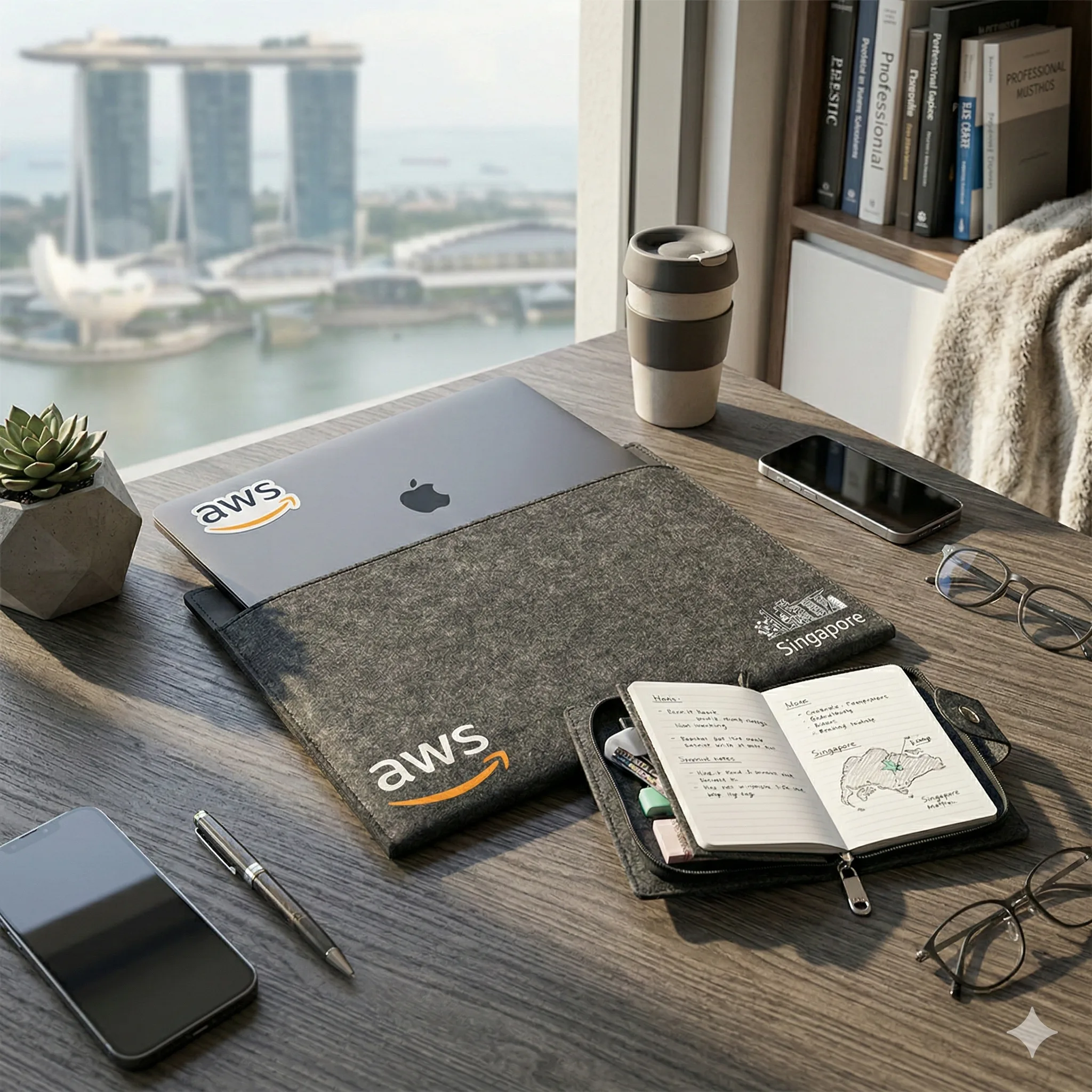 Custom branded employee gift set — corporate recognition gift Singapore