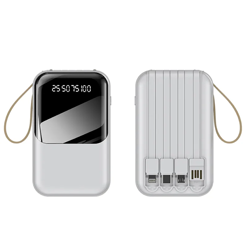 Powerbank with 4 Detachable Cable