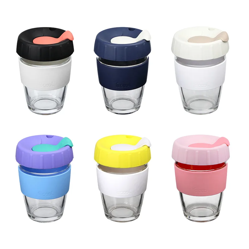Glass Tumbler with Silicone Lid